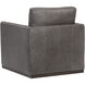 Portman Marseille Concrete Leather Swivel Lounge Chair, Swivel